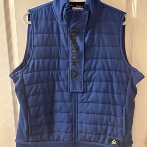 Reebok Royal Blue Quilted Vest with Black Trim